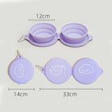 Pet out folding bowl dog outdoor accompanying bowl portable silicone bowl cat drinking food bowl feeding bowl dog basin
